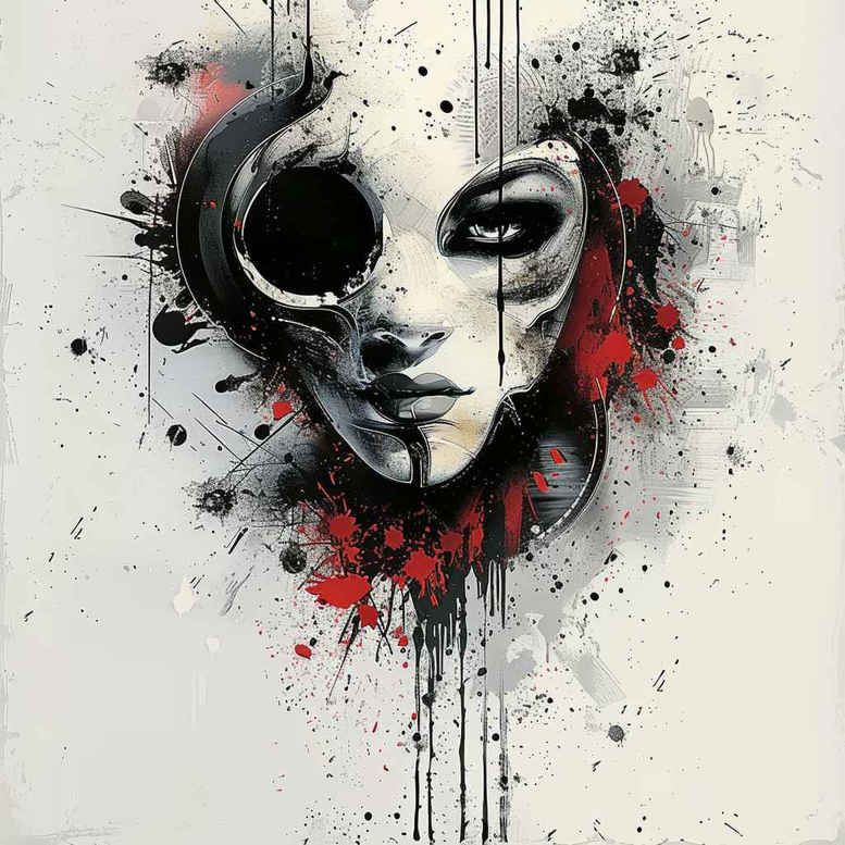 ornamental-detail-mask – tattoo design ideas free ai generated – surrealism-juxtaposition – for-triceps – Gallery: masks-inkby-ai