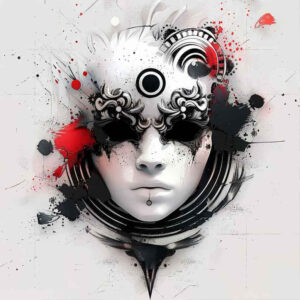 powerful-mask – tattoo design ideas free ai generated – realism-delicate-highlight – for-side-torso – Gallery: masks-inkby-ai