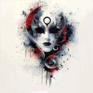 protection-symbol-mask – tattoo design ideas free ai generated – realism-transparent-layer – for-chest – Gallery: masks-inkby-ai