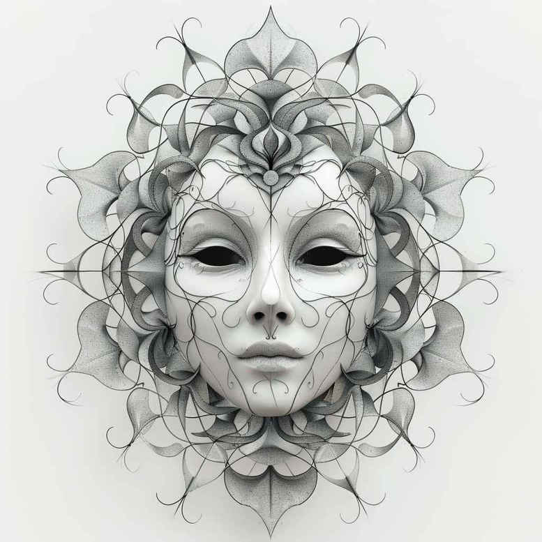 realistic-mask – tattoo design ideas free ai generated – realism-hyper-realistic – for-thigh – Gallery: masks-inkby-ai