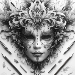 realistic-mask – tattoo design ideas free ai generated – realism-hyper-realistic – for-wrist – Gallery: masks-inkby-ai