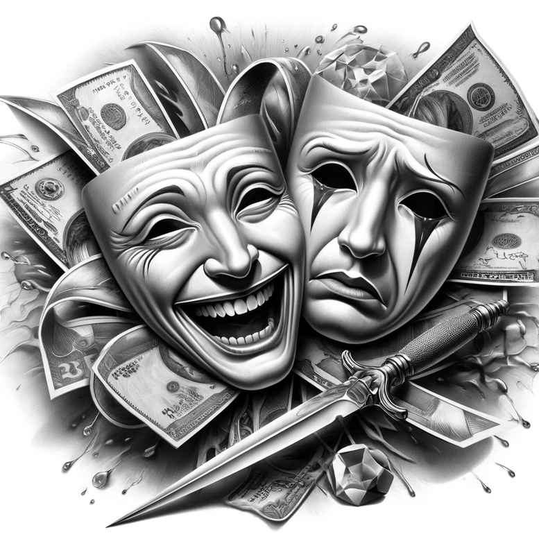 realistic-mask – tattoo design ideas free ai generated – realism-natural-contrast – for-shin – Gallery: masks-inkby-ai