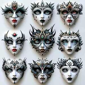 realistic-mask – tattoo design ideas free ai generated – surrealism-whimsical – for-palm – Gallery: masks-inkby-ai