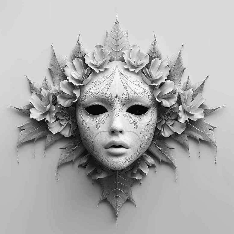 shadow-and-light-mask – tattoo design ideas free ai generated – realism-true-skin – for-heel – Gallery: masks-inkby-ai