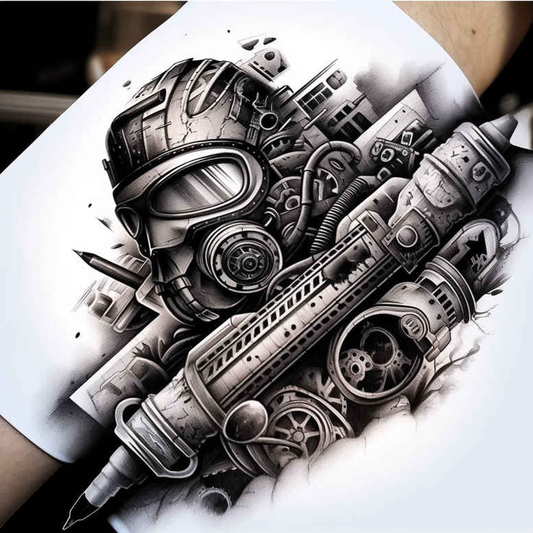 symbolic-mask – tattoo design ideas free ai generated – neotraditional-artful-color – for-ribs – Gallery: masks-inkby-ai