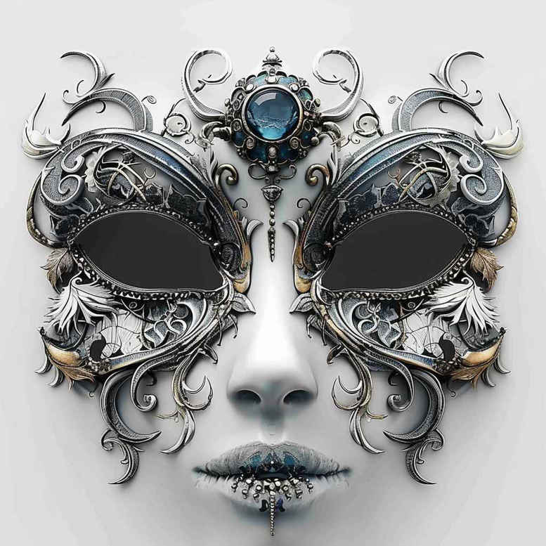 masks tattoo design ideas Surrealism metaphysical abstract for back
