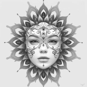 masks tattoo design ideas crisp ceremonial for collarbone