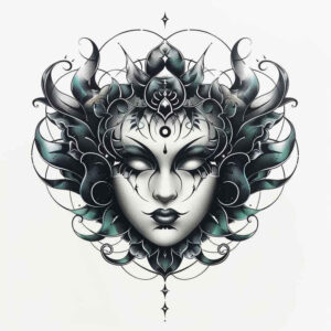 masks tattoo design ideas modern classic ceremonial symbol of endurance