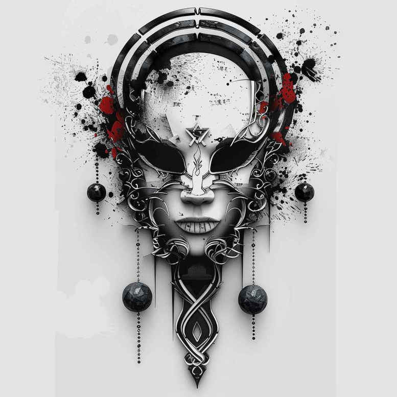 masks tattoo design ideas high-contrast cultural meaning endurance