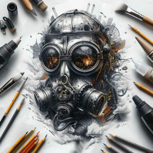 masks tattoo design ideas Surrealism subconscious themes cultural symbolism embodying perseverance