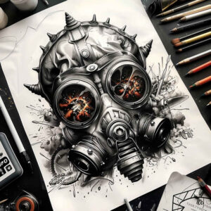 masks tattoo design ideas textured fills decorative stands for resilience