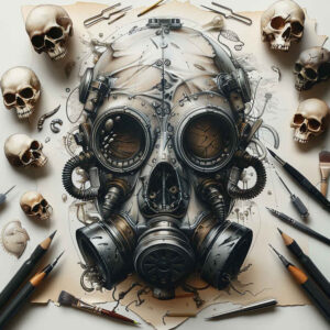 masks tattoo design ideas Surrealism otherworldly detailed motifs for back