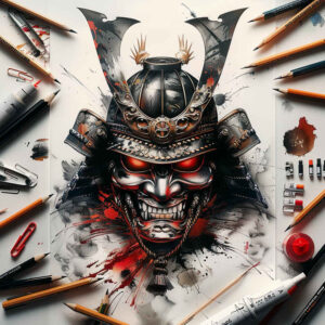 masks tattoo design ideas realistic contrast detailed motifs symbol of endurance
