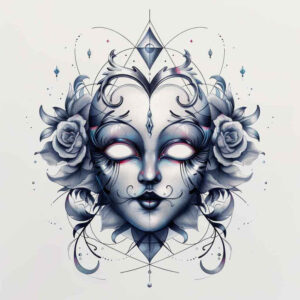 masks tattoo design ideas geometric detailed represents strength