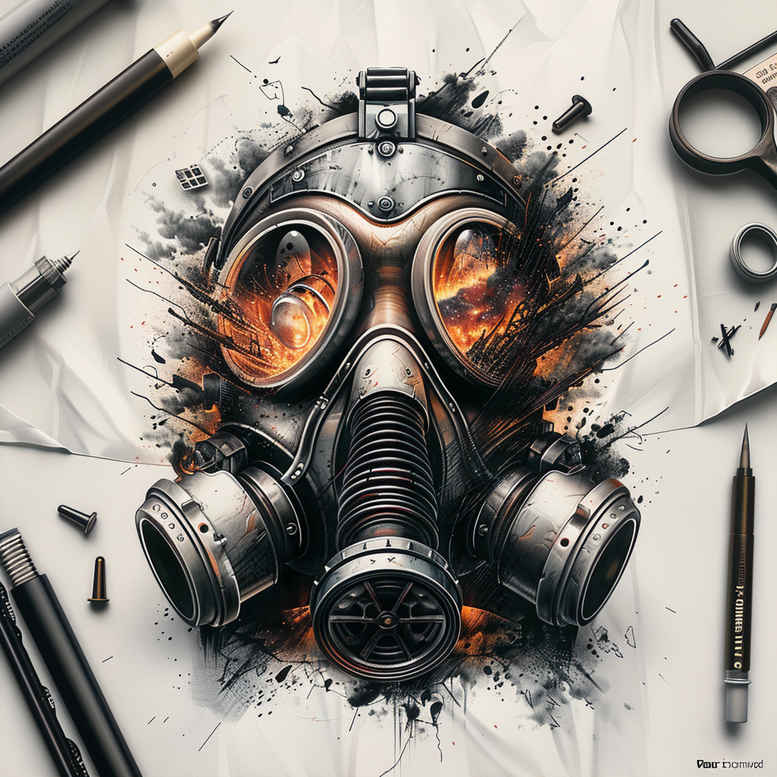 masks tattoo design ideas refined lines detailed shading shows perseverance