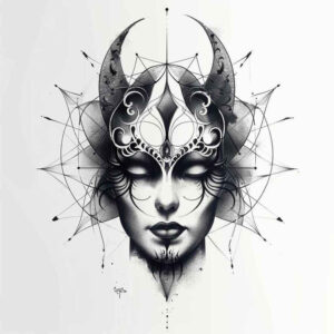 masks tattoo design ideas distorted perspective detailed shows strength