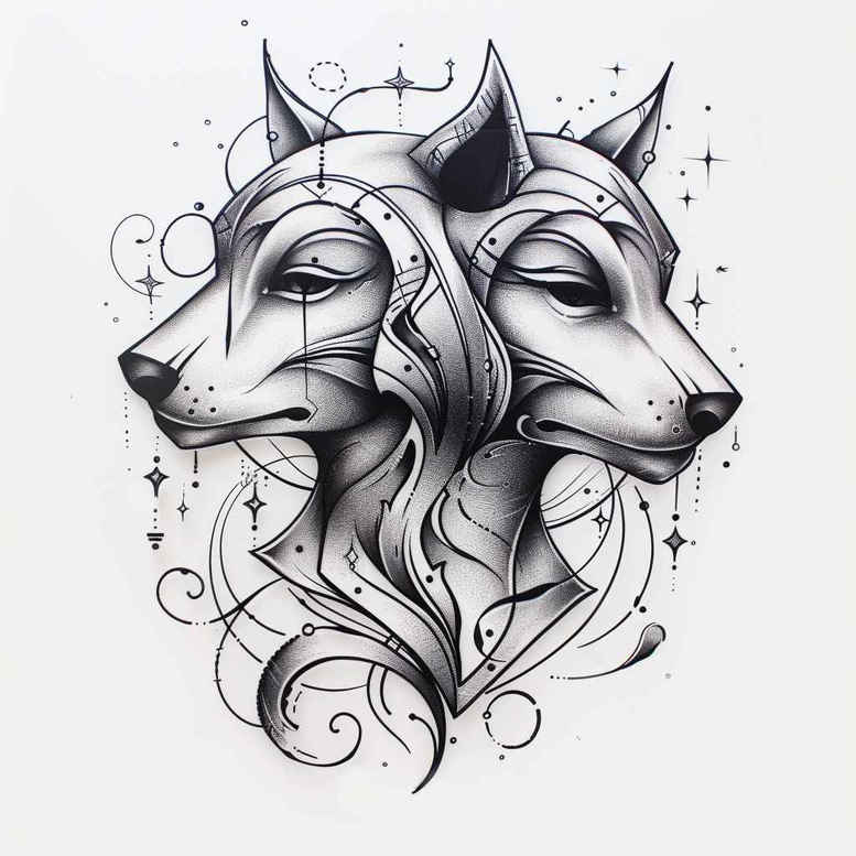 masks tattoo design ideas strong contrast dramatic expression for sternum