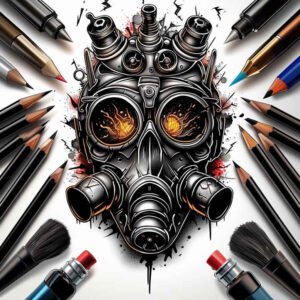 masks tattoo design ideas real-life shading dramatic meaning courage