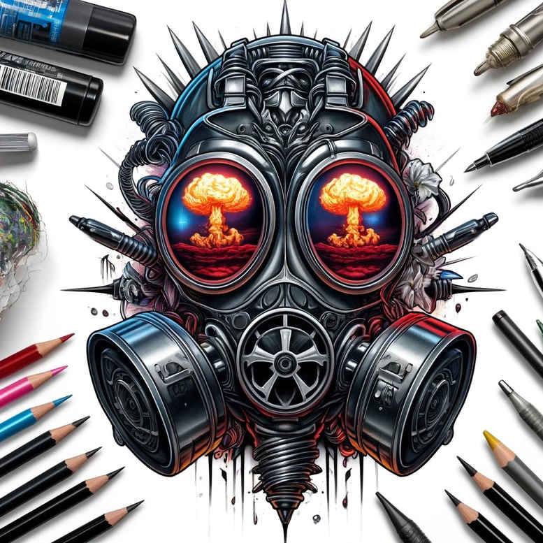 masks tattoo design ideas Realism organic structure expressive eyes endurance and power