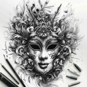 masks tattoo design ideas bold fierce for palm