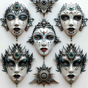masks tattoo design ideas Realism refined lines fierce shows determination