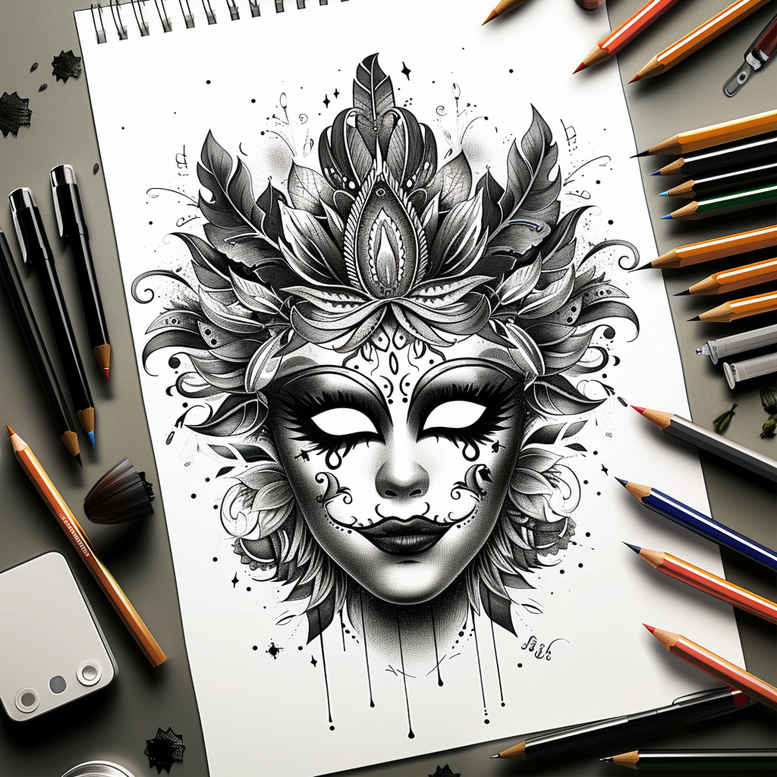 masks tattoo design ideas vivid haunting stands for resilience