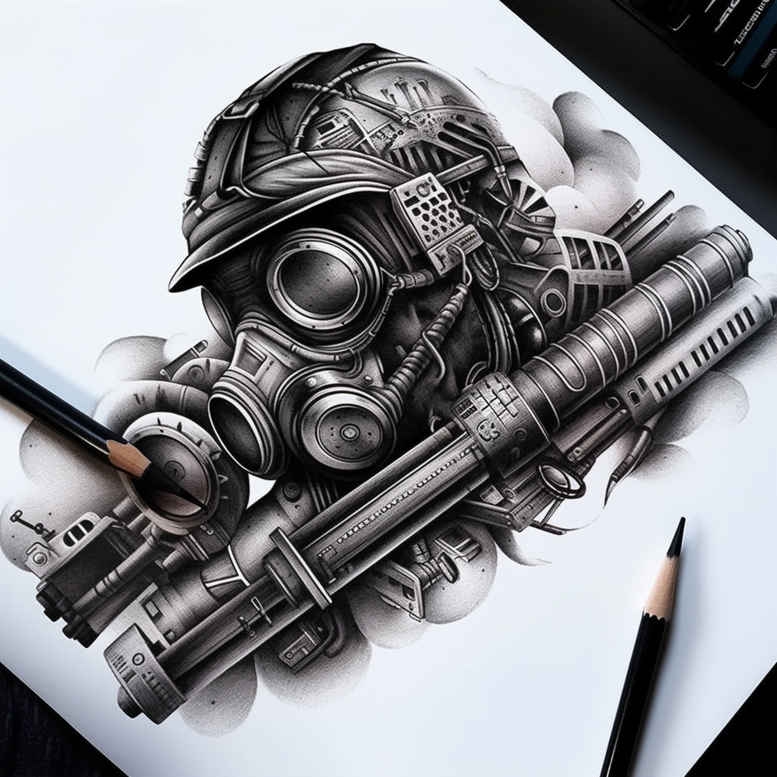 masks tattoo design ideas classic shading haunting symbol of determination