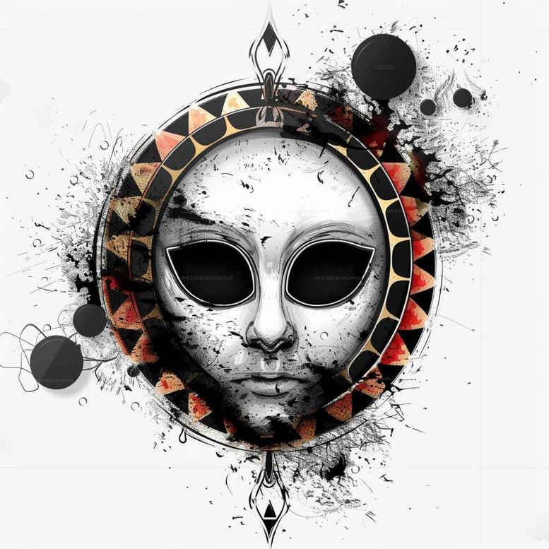 masks tattoo design ideas ornamental haunting symbol of perseverance