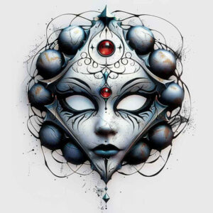 masks tattoo design ideas refined lines intricate patterns for abdomen