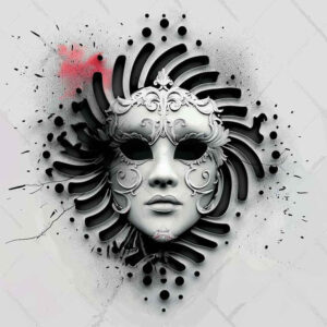 masks tattoo design ideas Realism inner glow layered for upper arm