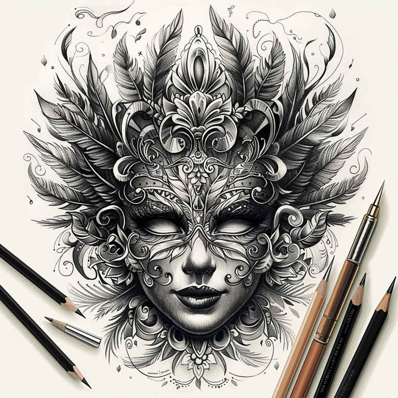 masks tattoo design ideas macro mysterious shows endurance