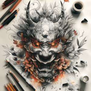 masks tattoo design ideas Surrealism hallucinogenic mysterious shows endurance