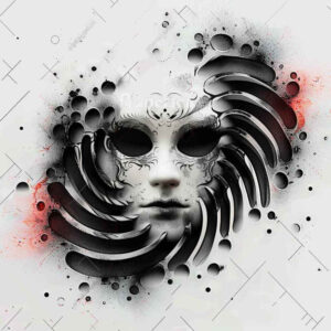 masks tattoo design ideas Surrealism imaginative naturalistic for forearm