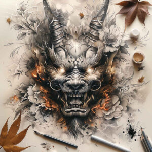 masks tattoo design ideas artistic contrast naturalistic for forearm