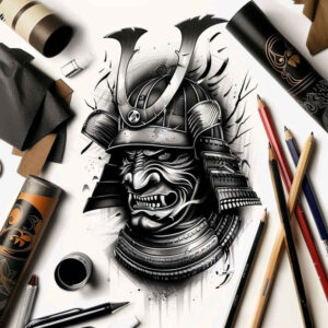 masks tattoo design ideas artistic shading naturalistic for upper arm