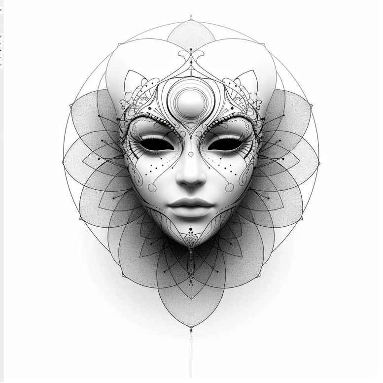 masks tattoo design ideas classic composition ornamental meaning resilience