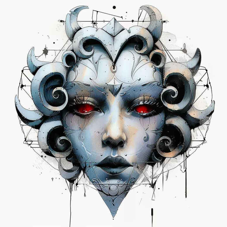 masks tattoo design ideas Surrealism phantom shadows protective for full back