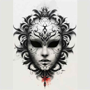 masks tattoo design ideas Realism portrait realism protective for upper arm