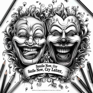 masks tattoo design ideas matte-finish protective meaning endurance