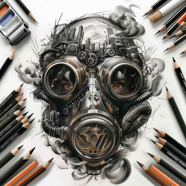 masks tattoo design ideas Surrealism distorted reality protective stands for perseverance