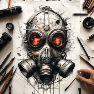 masks tattoo design ideas defined outlines symbolic meaning symbol of resilience