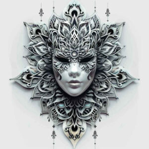 masks tattoo design ideas Realism soft contrast textured symbol of courage