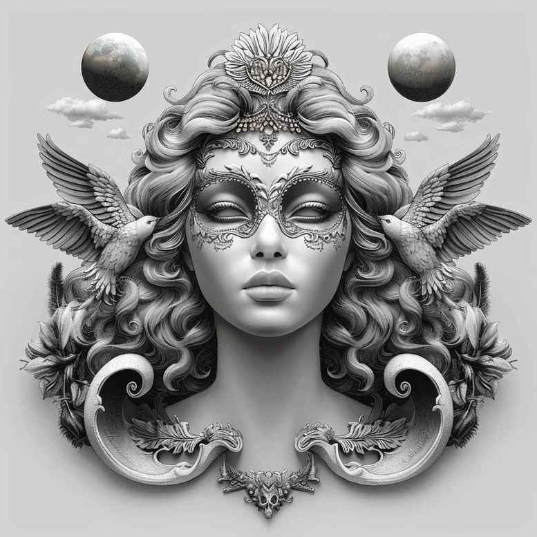 masks tattoo design ideas bold highlights theatrical design for temple