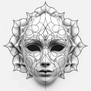 masks tattoo design ideas bold highlights traditional for sternum