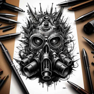 masks tattoo design ideas vivid gradients traditional meaning endurance