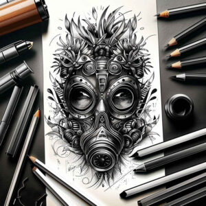 masks tattoo design ideas Realism skin realism tribal for upper shoulder