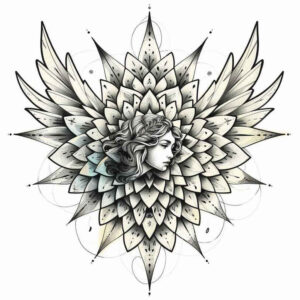 theatrical-mask – tattoo design ideas free ai generated – realism-skin-realism – for-upper-shoulder – Gallery: masks-inkby-ai