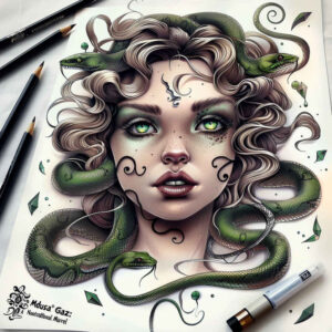 dangerous-figure – tattoo design ideas free ai generated – undead – for-abdomen – Gallery: medusa-inkby-ai