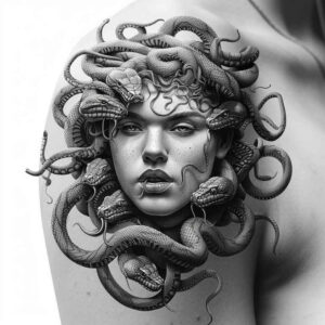 for-women-neotraditional-layered-fill-for-sternum – tattoo design ideas free ai generated – Gallery: medusa-inkby-ai