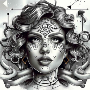 mythic-guardian-tattoo-realism-optical-illusion-for-foot – tattoo design ideas free ai generated – Gallery: medusa-inkby-ai